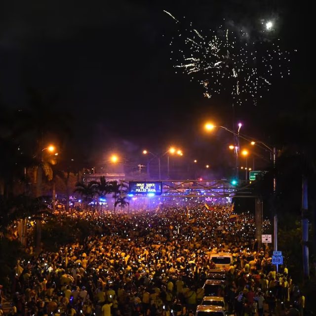 ¡Colombia se prepara para la final de la Copa América con un vibrante banderazo en Miami!