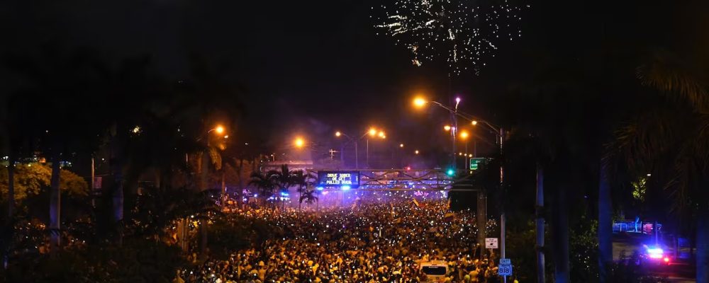 ¡Colombia se prepara para la final de la Copa América con un vibrante banderazo en Miami!